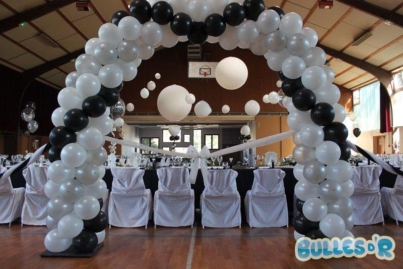 decoration salle mariage noir et blanc