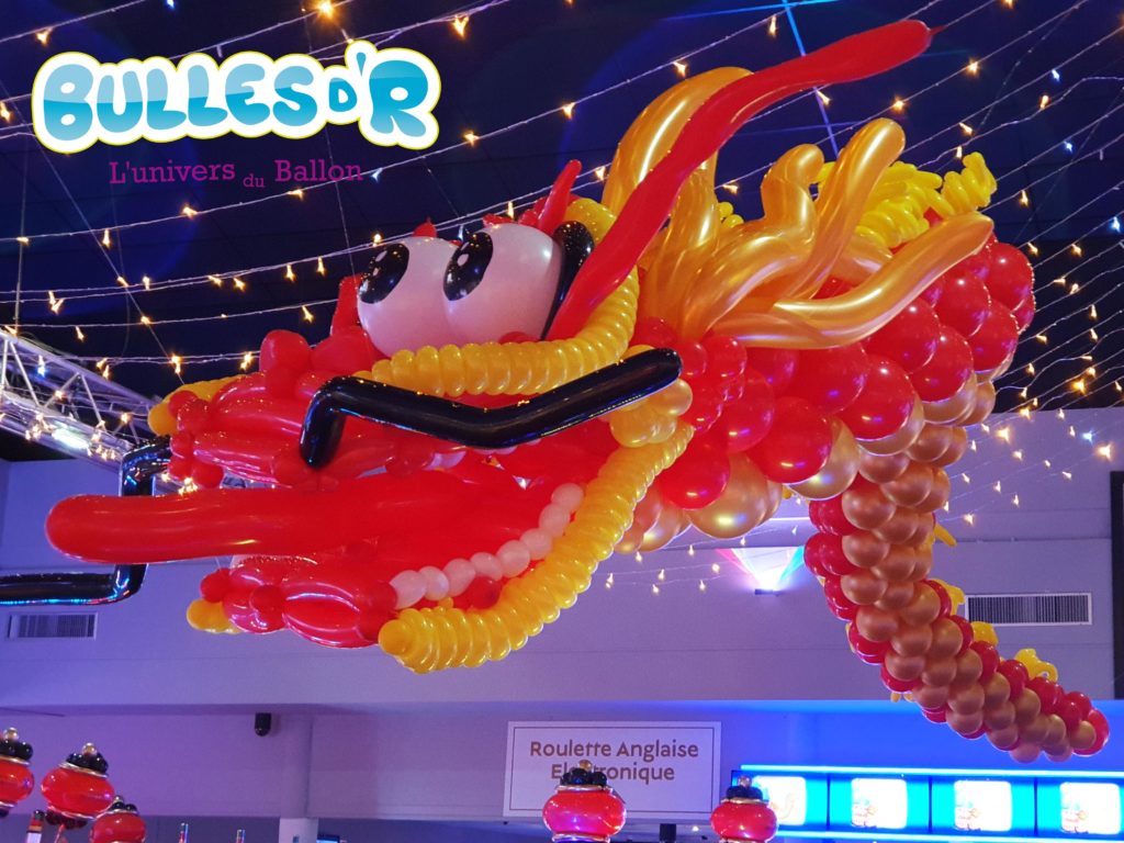 Décoration Nouvel An Lunaire Casino Barrière Ribeauvillé - Dragon chinois en ballons