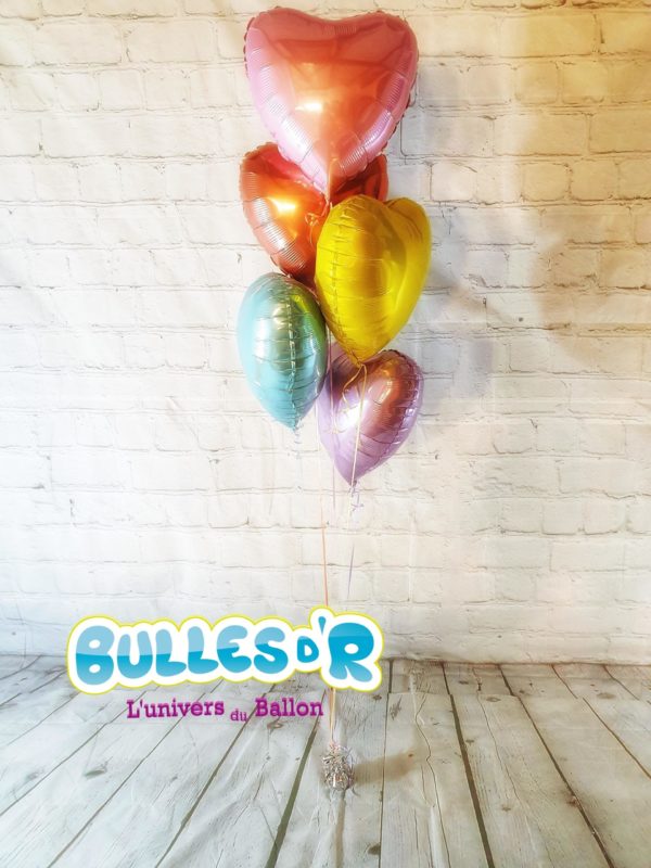 Bouquet de ballons coeurs à l hélium